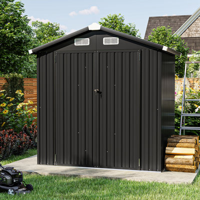 JolyDale 6.3 Ft. W X 4.2 Ft. D Steel Storage Shed With Door Lock